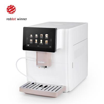 China 19 Bar Full Automatic Commercial Touch Screen Espresso Coffee Maker White Smart Coffee Machine for sale