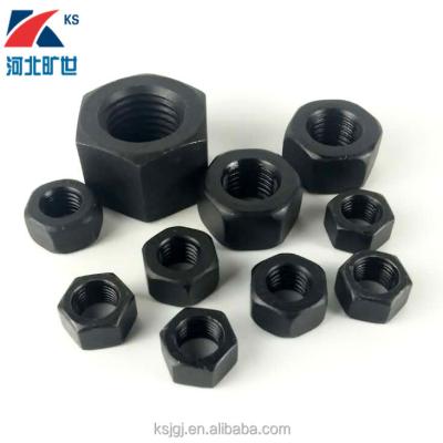 China High Strength Black Carbon Steel Hex Nut For Steel Structure for sale