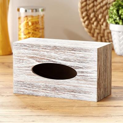 China Europe Handmade Decorative Napkin Table Fancy Dispenser Wooden Napkin Roll Tissue Box for sale