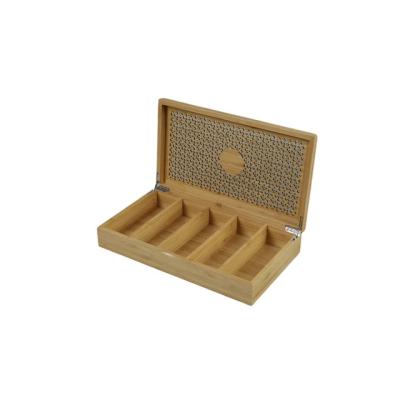 China Europe Hollow Carve Style Natural Bamboo Storage Box Wooden Box Packing Storage Tea Gift for sale