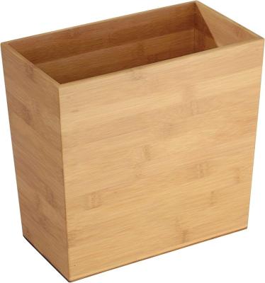 China Europe Bamboo Trash Basket , Rectangular Bamboo Trash Basket for sale