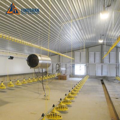 China Customized Storage Warehouse Structure Light Steel Poultry House Steel Structure Chicken Farm Building for sale