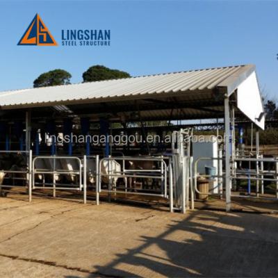 China Parking Lot ISO Prefab Lightweight Steel Cow Farm Building Cow Shed At Low Cost for sale