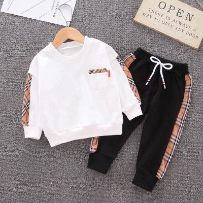 China Preppy Style New designer kids suit wholesale baby boys fall casual clothes 1-5Years children autumn clothing sets for sale