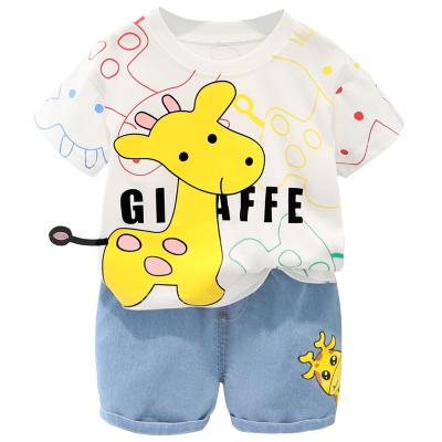 China Formal New Children's clothes suit summer baby boy clothes suit T-shirt short 2 pieces of casual cotton spring for sale