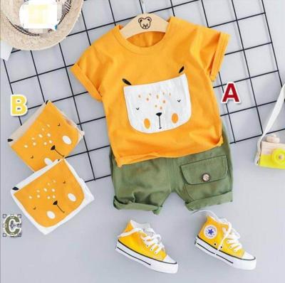 China Fashion\comfortable\durable 2022 children's clothing sets  wholesale summer boys T-shirt + shorts casual suit kids t-shirt children for sale