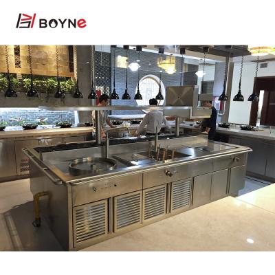 China Chinese Custom Coffee Machine Boyne 304 Stainless Steel Bakery Cooking Electric Seafood Restaurant Gas Kitchen Equipment for sale