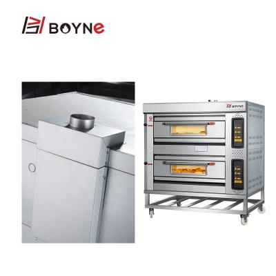 China Hotels Kitchen Commercial Bakery Oven Micro Gas Oven 3 Layer 9 Trays Baking Deck Oven for sale