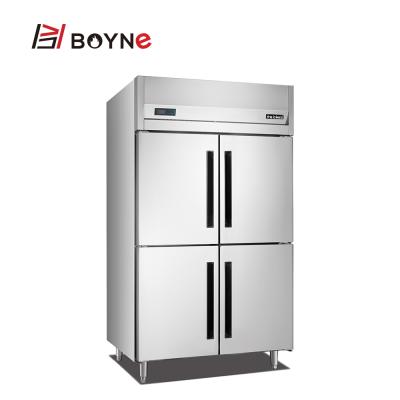 China COMPRESSOR Restaurant Kitchen Equipment 4 Door Stainless Steel Kitchen Fridge Commercial Refrigerator Freezer For Kitchen for sale