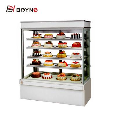 China Marble Base Commercial Store Cake Door Cake Display Fridge Vertical Smart Electric Glass Showcase Easy Cleaning for sale