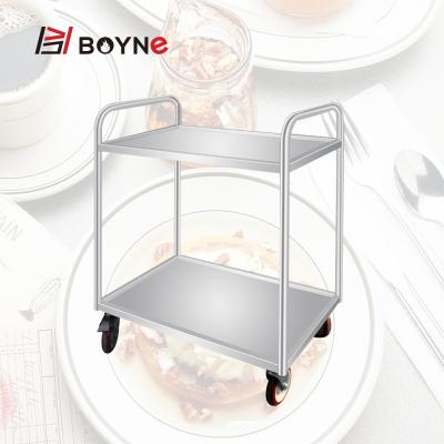 China Height Adjustable Modern Design Stainless Steel Restaurant Kitchen Food Service Commercial Solid Home Mobile Cart With Wheels for sale