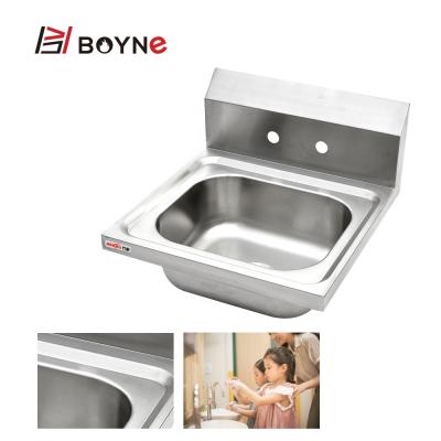 China With Faucet Easy Installation Modern Commercial Kitchen 304 Stainless Steel Wall Mounted Wash Sink for sale