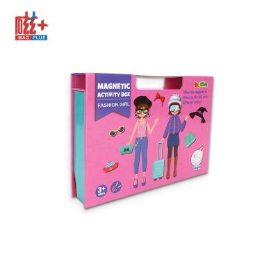 China 100% Eco-friendly Manufactures Of 2022 Original Magnet Dress Up Doll Jigsaw Puzzle Book Education Magnetic Toy Box Funny Toy For Kids for sale