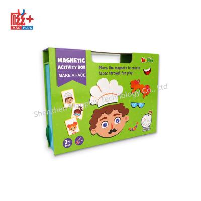 China 100% Eco-friendly 2022 Magnet Puzzle Books Early Learner Creative Educational Toys Funny Make A Face Dress Up for sale