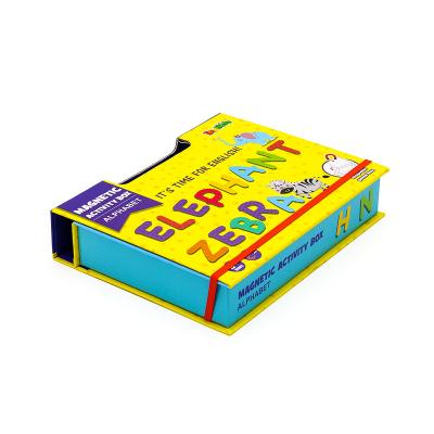 China 2021 hot selling cartoon toy creative education and study magnetic alphabet puzzle dress activity box for sale