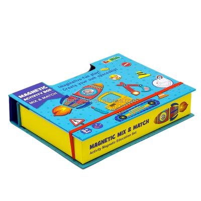 China Mix and match hot sale magnetic box puzzle education toy 2021 custom funny activity cartoon DIY set for sale