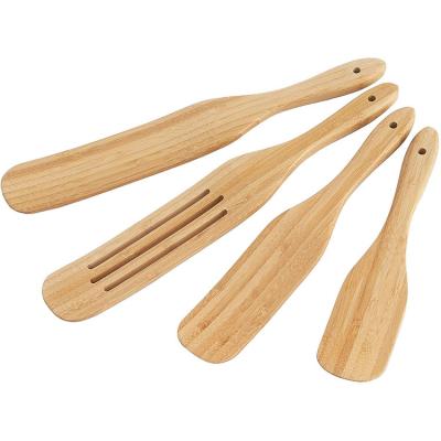 China China Supplier Sustainable 4 Piece Eco-friendly Non-stick Bamboo Spatula Shovel Cooking Set Laser Custom Logo Tools For Kitchen for sale