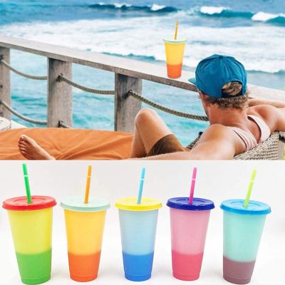 China Best Modern Gift 2020 Summer Outdoor Travel Vacation Adult Kids Hot Cold Color Changing Mug for sale