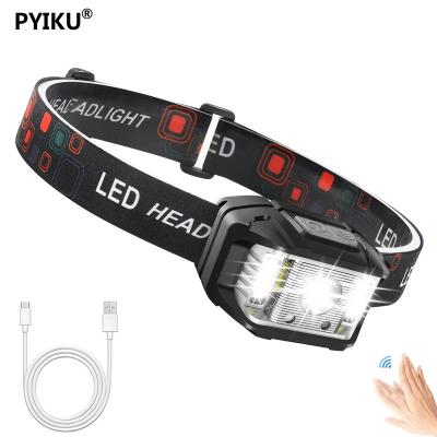 China Newest Fishing Running Headlight COB Panel Flood Panel High Lumen Waterproof Camping Recycling USB Light Waterproof Rechargeable Head Lamp For Outdoor for sale