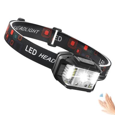 China Bright Running Fishing Camping Headlight 9 LED Rechargeable Recycling High Lumen With Red Light 14 Modes Waterproof Headlamp For Reading for sale