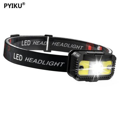 China 2 COB 8 Running Headlamp Fishing Headlamps Head Lamps Rechargeable Lightweight Camping Recycling Waterproof Headlight For Fishing for sale