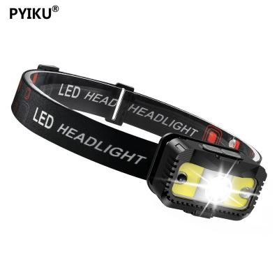 China Fishing Running Beam LED Headlight Motion Sensor Headlight Camping Recycling Super Bright Wide Flashlight For Running for sale