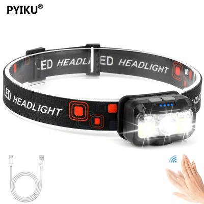 China Outdoor Camping Main Beam USB LED Waterproof Headlight Fishing Running Lamp Flashlight Wide With Red Light Rechargeable Headlamp For Outdoor for sale