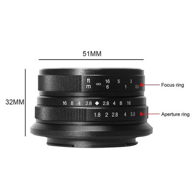 China 7 Craftsmen 25mm F1.8 APS-C Manual Focus Lens For Sony Camera E-mount A7 Lens Canon Camera EOS-M Mount MF 25mm F1.8 for sale