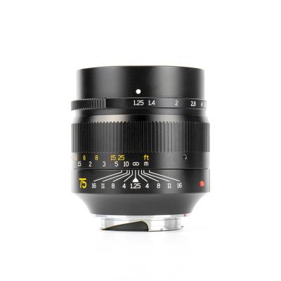 China Full Metal 7 Frame Craftsmen M75mm F1.25 Camera Lens For Leica M240 M3 M6 M7 M8 M9 M10 Manual Leica M-mount Lens for sale