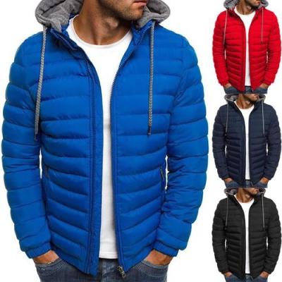 China Fleece Jacket Men Zipper Parka Waterproof Warm Outerwear Plus Size Winter Men's Bubble Hooded Casual Thick Male Jacket for sale