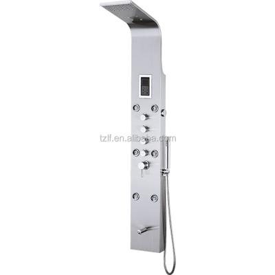 China Special Metered Faucets LED Light And MP3 Design Stainless Steel Shower Panel for sale