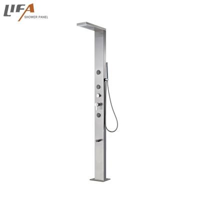 China Without Sliding Bar Free Waterproof Wood Panels Outdoor Stainless Steel Shower Panel for sale