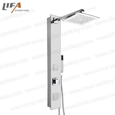 China Thermostatic Faucets Morden Design Brass Faucet Mirror Surface Popular Safety Shower Glass Panel for sale