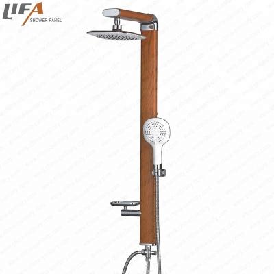 China High Quality Classic Column Column Shower Faucets L Shape Metered Multi-Funtion Panel Faucet for sale