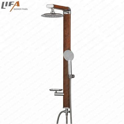 China Hot Metered Faucets Sales Bathroom Rainfall Shower Column Set Wall Mounted Corner Shower Panel for sale