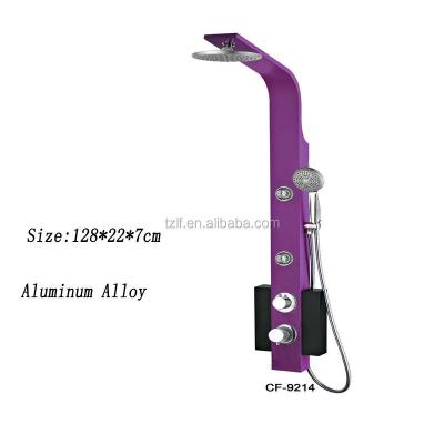 China Purple Color Painted Shower Faucets Aluminum Alloy Metered Column De Ducha for sale