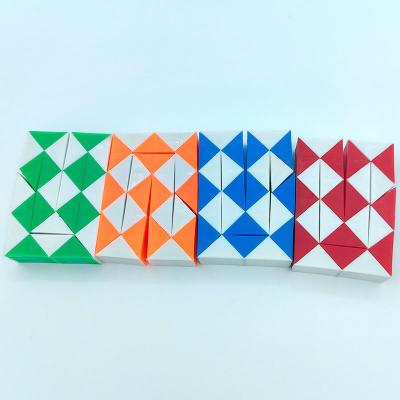 China DIY TOY Magic Snake Cubes 24 blocks twist puzzle Brain Teaser Toy Snake Ruler collection stir toy sets for kids geometric game for sale