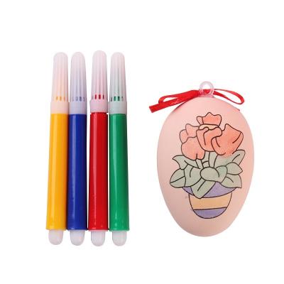 China 2022 Factory Wholesale Creative Plastic Children Play Eggshell Hand Painted Party Decoration DIY Paint Plastic Easter Egg Toy for sale