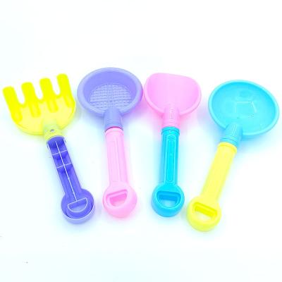 China PP beach shovel toy set of 4 pieces of children's sand digging and playing sand tool sand hourglass medium for sale