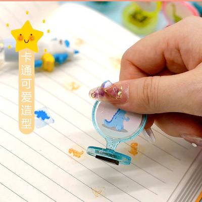 China Non-Toxic Colored Plastic Self-Inking Stamp Self-Inking Stamp Self-Inking Stamp Plastic Seal Sticker Distressed Children for Kids Funny Self-Inking Stamp for sale