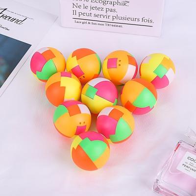 China Plastic Assembled Magic Ball of Ball Building Blocks Luban Lock Educational Children's Toy 6 Pieces of Intellectual Assembly for sale