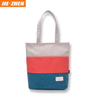 China Handled 2017 Newly Wholesale Design Canvas Shopping Bag Colorful Girls Tote Bags for sale