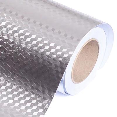 China Silver Waterproof Aluminum Foil Waterproof Kitchen Moistureproof Wallpaper Stove Oil Proof Adhesive Sticker For Kitchen for sale