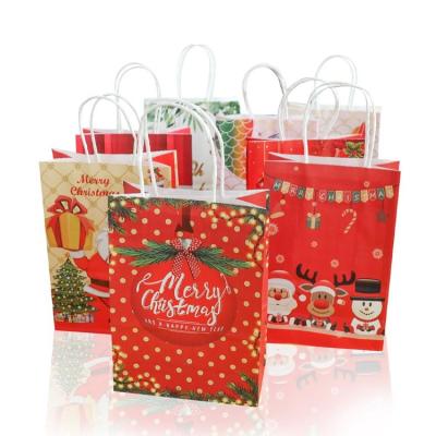 China Factory Direct Sales Can Be Customized Manufacturer Custom Printed Your Own Logo Shopping White Paper Christmas Gift Wrapping Paper Bags With Handles for sale