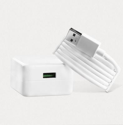 China Hot Selling Mobile Phone QC 3.0+VOOC Wall Charger Travel Charger Set For OPPO for sale