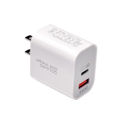 China Type C PD 20W Charger Mobile Phone USB QC3.0 Fast Charging Charger for sale