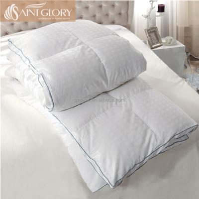 China 750 Count 100% Premium Cotton 300 Thread Count Traditional Jacquard Royal Power Filling Down White Duck Down Feather Queen Bed Comforter for sale