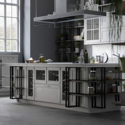 China Industrial Luxury Simple Design Kitchen Cabinet Modern Coffee Custom Kitchen for sale