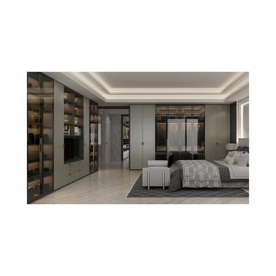 China Industrial Custom Whole Furniture Home Luxury Bedroom Light Decoration Wardrobe Bedroom Walk-in Dressing Room for sale