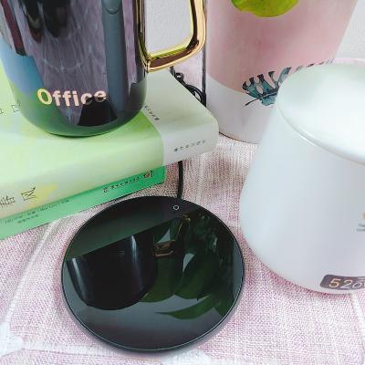 China 2021 Ultra-thin Portable Intelligent Electric Tea Coffee Water Milk Cup Heater USB Mug Heater Coffee Warmer Warmer for sale